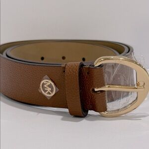 NWT Michael Kors Brown Pebbled Leather Belt (size small)